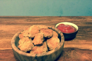 Soja-Nuggets in selbstgemachter Panade (vegan)